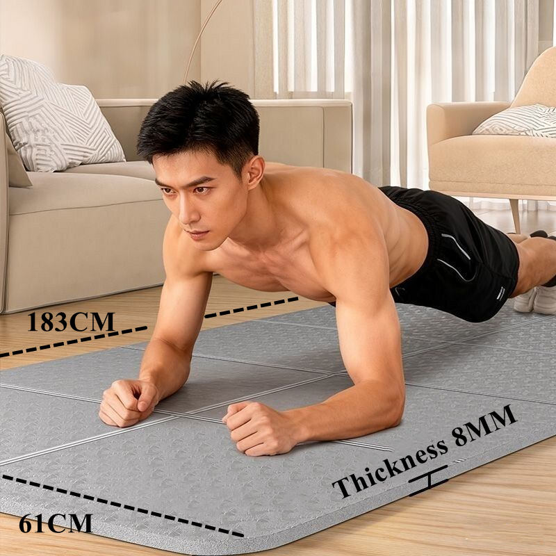 Pilates Yoga For Beginners - Estera plegable de 183x61x0,8 cm, estera