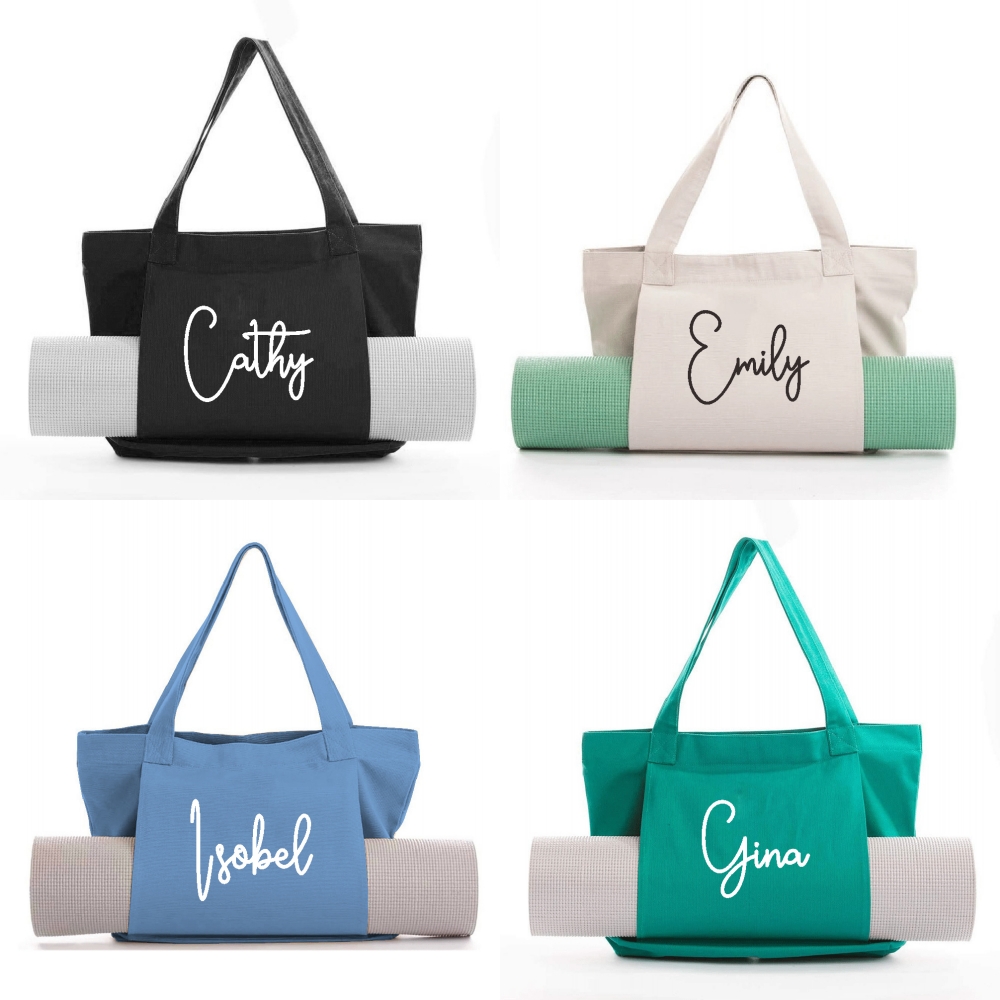 Pilates Yoga House - Bolsa de yoga orgánica con nombre