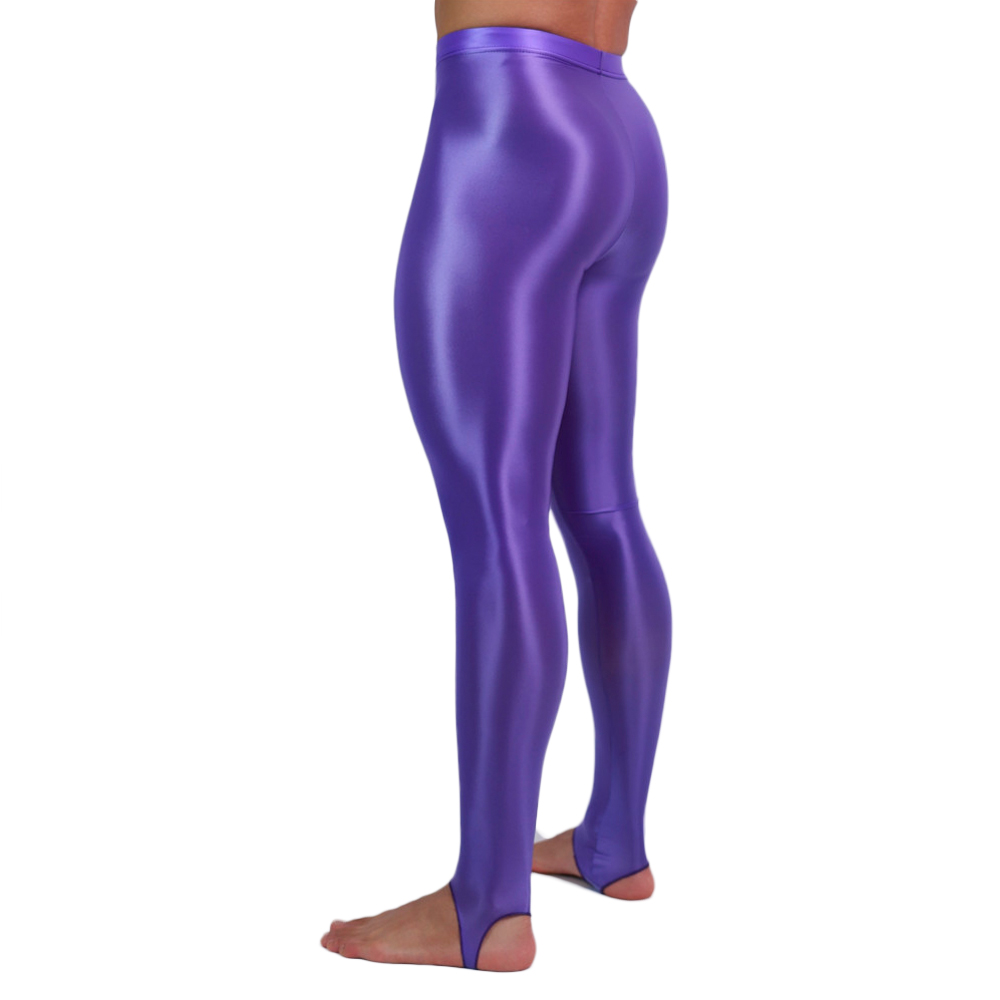 Pilates Yoga Leggings - Pantalones ajustados elásticos brillantes para hombre,