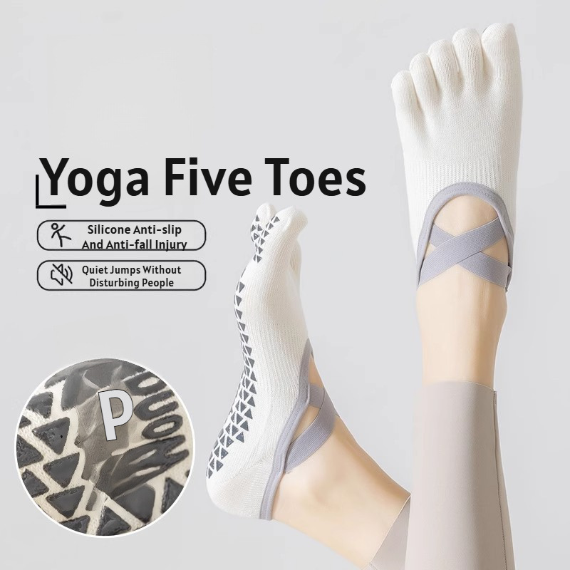 Pilates Yoga Origin - Calcetines de yoga finos de cinco