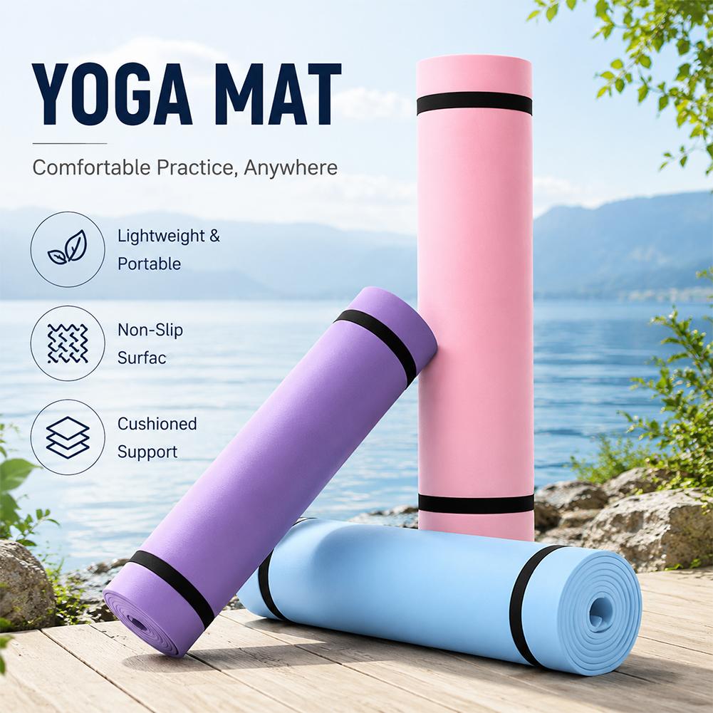 Pilates Yoga Matte - Esterilla de Yoga gruesa antideslizante, colchoneta