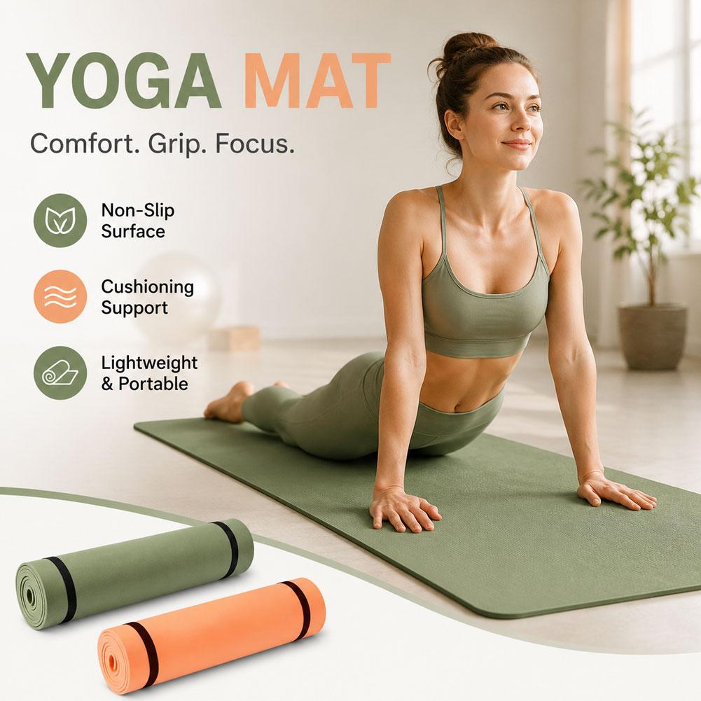 Pilates Yoga Matte - Esterilla de Yoga y Pilates Antideslizante