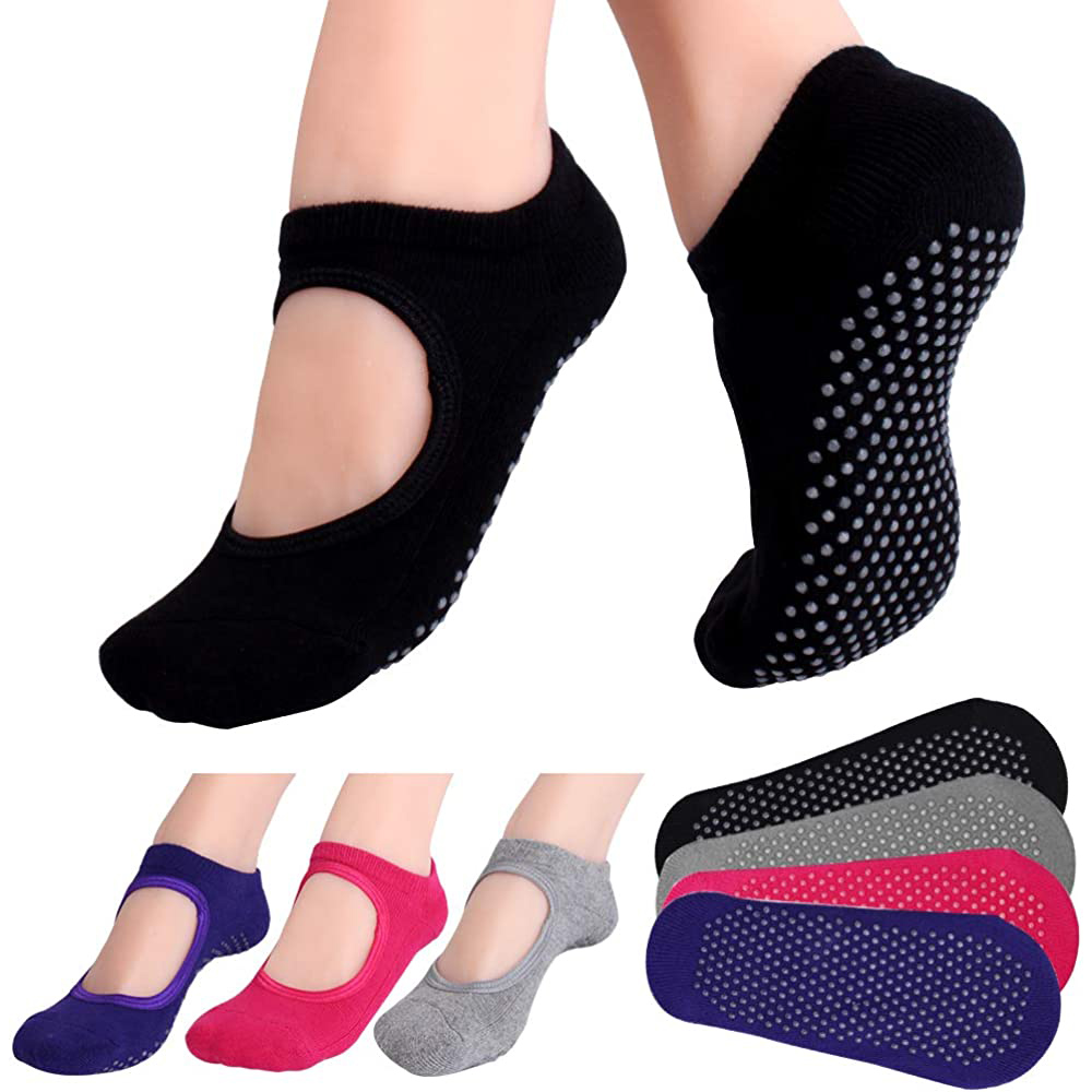 Calcetines antideslizantes con - Medias Para Pilates Y Yoga reseña y precio