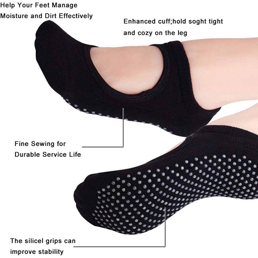 Calcetines antideslizantes con - Medias Para Pilates Y Yoga reseña y precio
