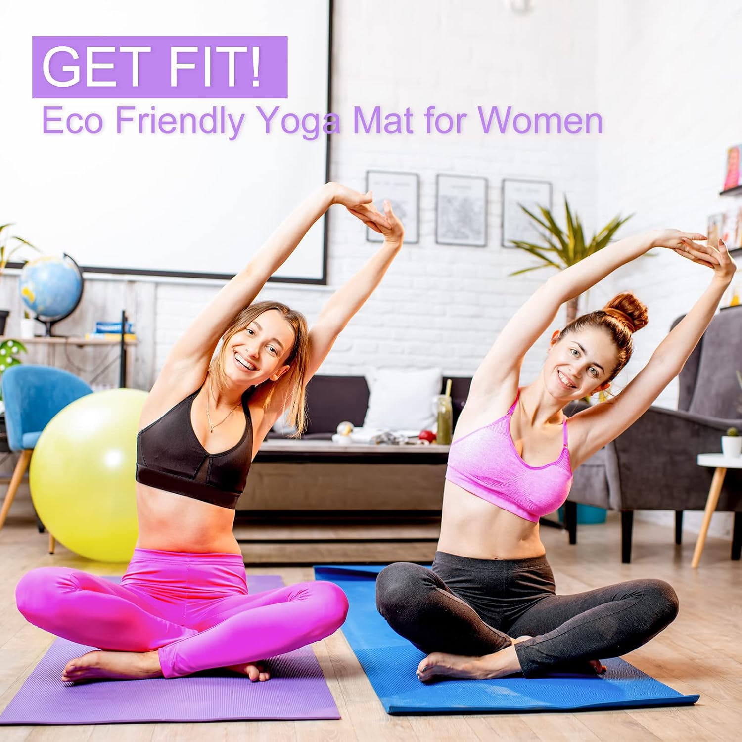 Tapetes de Yoga Delgados de 3  - Pilates Yoga Class reseña y precio